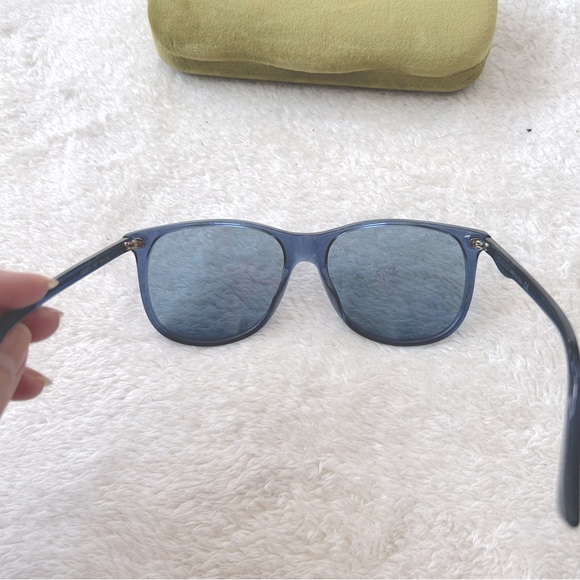 NIB Authentic Gucci GG0263S Oversized Oval Sunglasses Blue - Picture 5 of 10